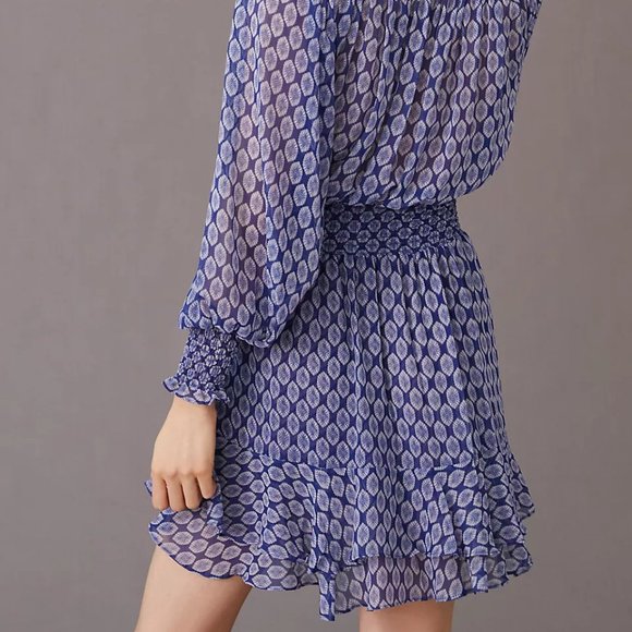 Blue Patterned Anthropologie NWOT Tunic-Dress - Picture 4 of 6